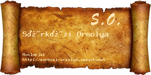 Sárközi Orsolya névjegykártya